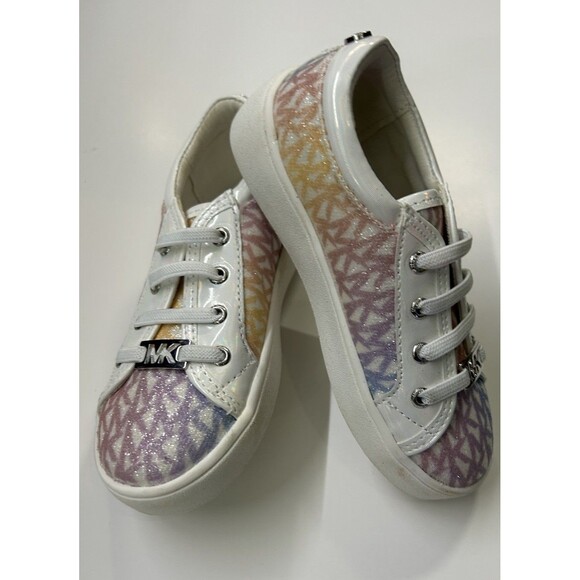 MICHAEL Kors Youth Girls' Jem Miracle Logo Sneakers Unicorn - Size 9 - Picture 1 of 10